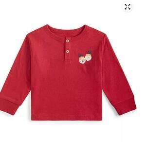 First Impressions Baby Boys Acorn Embroidered Long-Sleeve Henley 18m
